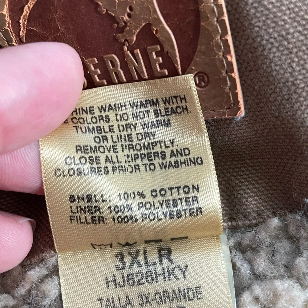 Berne Brown Sherpa Lined Canvas Jacket Hooded Size Men’s 3XL Workwear outdoors - Picture 8 of 9